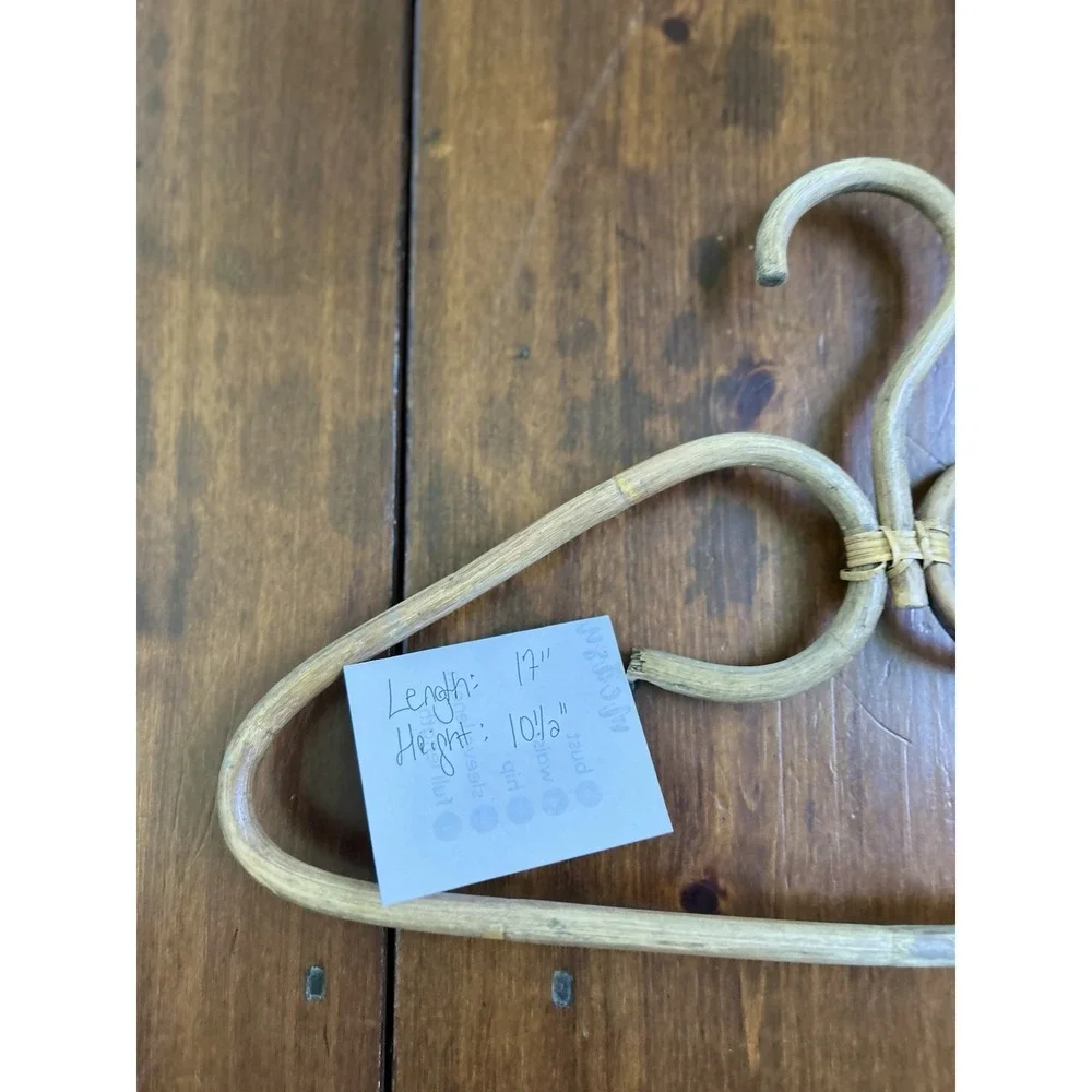 Rattan Clothes Hanger Boho‎ Decor Natural Woven Vintage Style